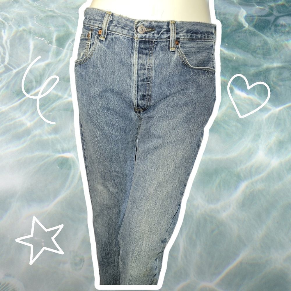 Levi's 501 Button fly 33 x 30 High waist Wedgie - Picture 15 of 16